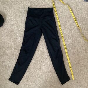 Aerie Offline Black Mesh Side Panel Leggings